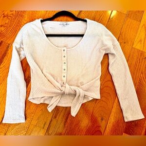 Express Tie Front Long Sleeve